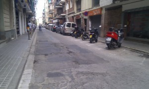 Una imatge actual del carrer d'Enric Granados