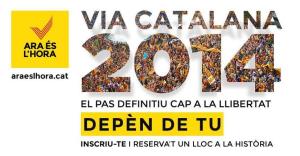 Cartell de la concentració en forma de "V" per al proper 11 de setembre a Barcelona. Foto: ANC.