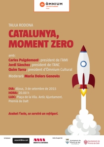 Cartell anunciador de la taula rodona 'Catalunya, moment zero' 