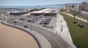 El nou recinte comercial del port segons la recreació virtual de Marina Port
